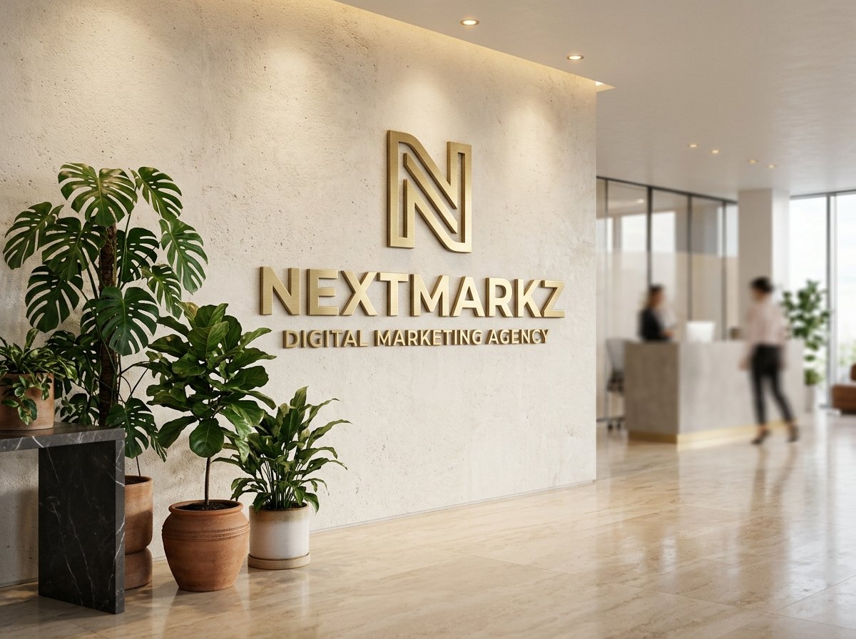 NextMarkz Office Reception Wall Branding