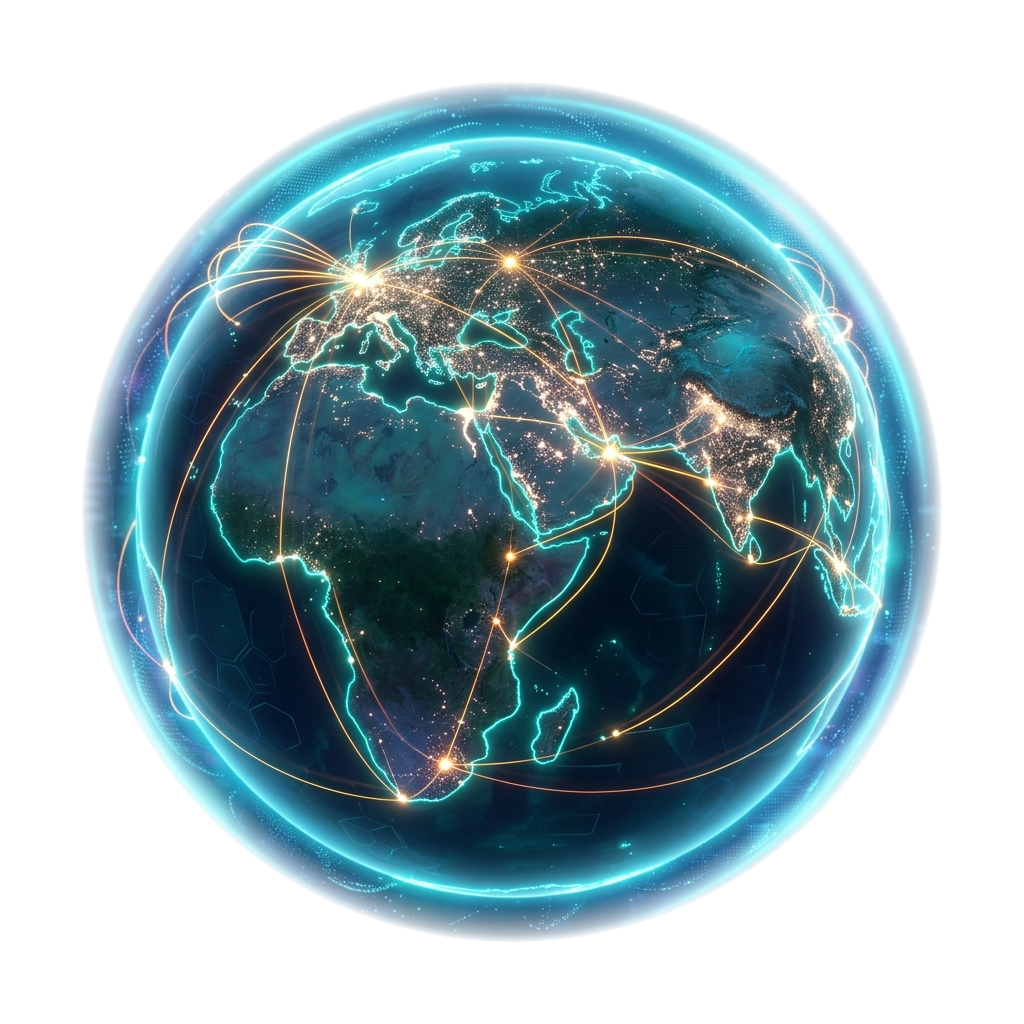 NextMarkz Futuristic Digital Cyber Globe